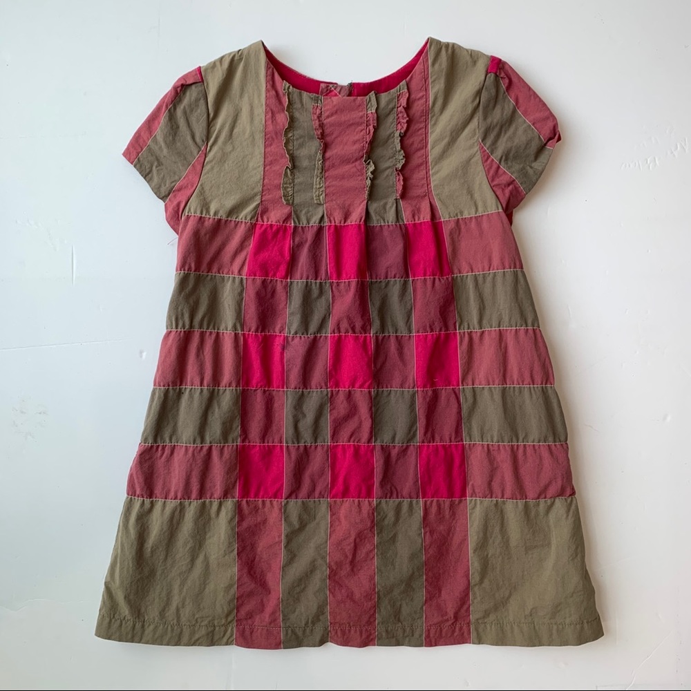 Burberry 5 Pink Check Pintuck Dress